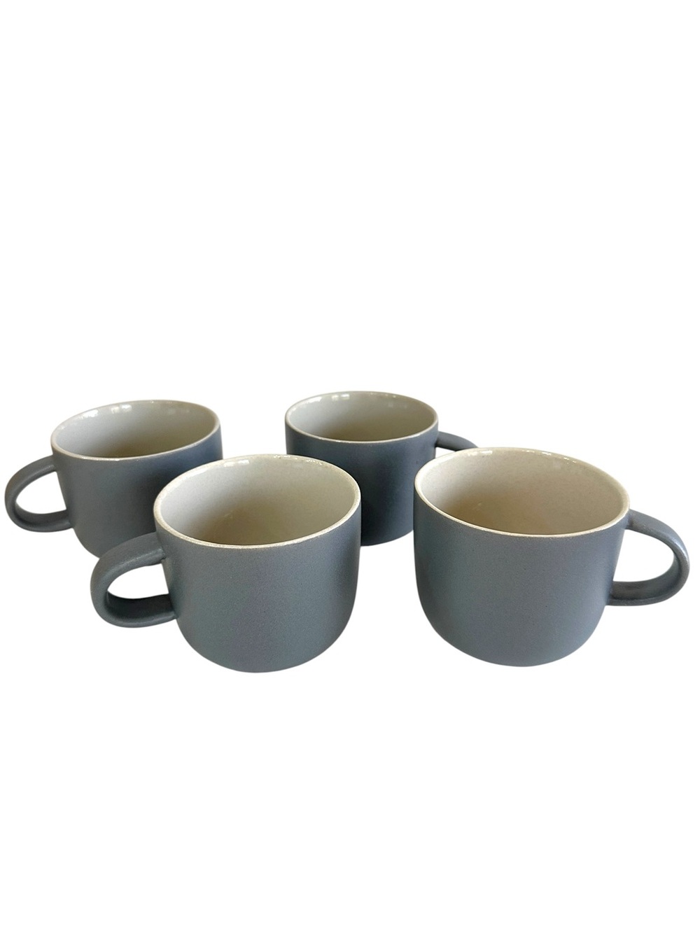 WEST ELM Aaron Probyn Kaloh Stoneware Mugs Set of 4 Anchor Gray Modern